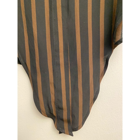 Faithfull The Brand Striped Shirt Bow Tie Front - Picture 10 of 16